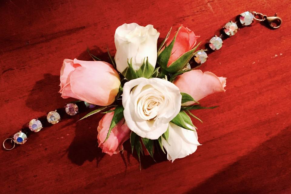 Pink and white
