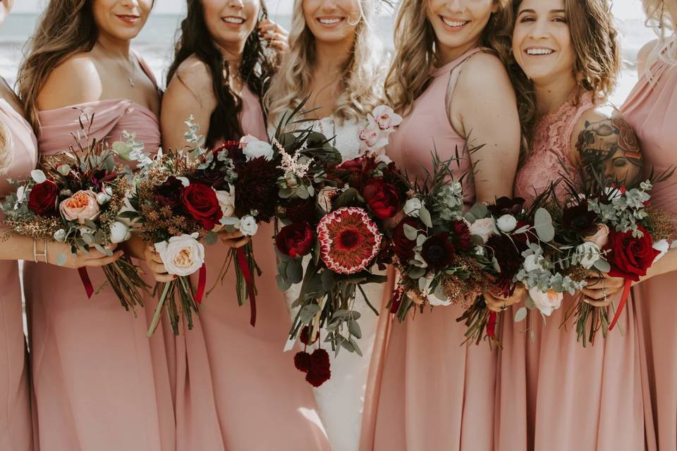 Bride + Bridesmaid Bouquets