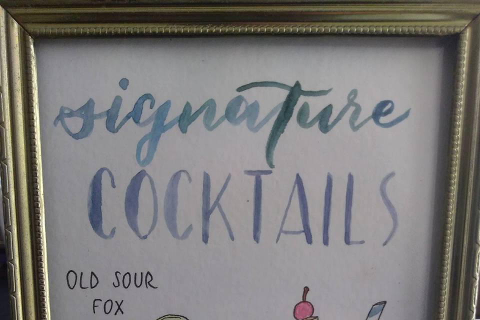 Custom Cocktail Sign