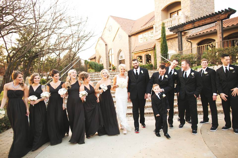 A collection of bridesmaid dresses for Deanna's wedding.