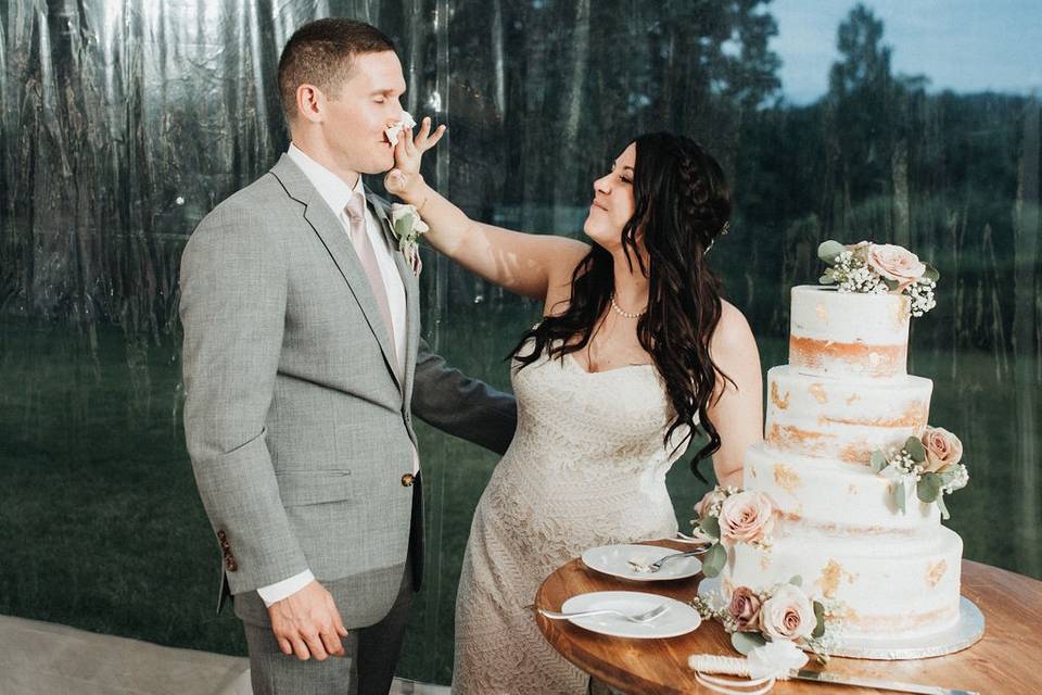 Fun with the wedding cake - Alexzandra Robertson Photography