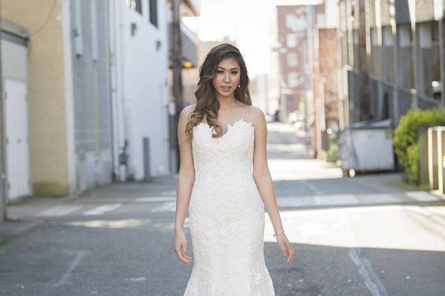 Bride in white