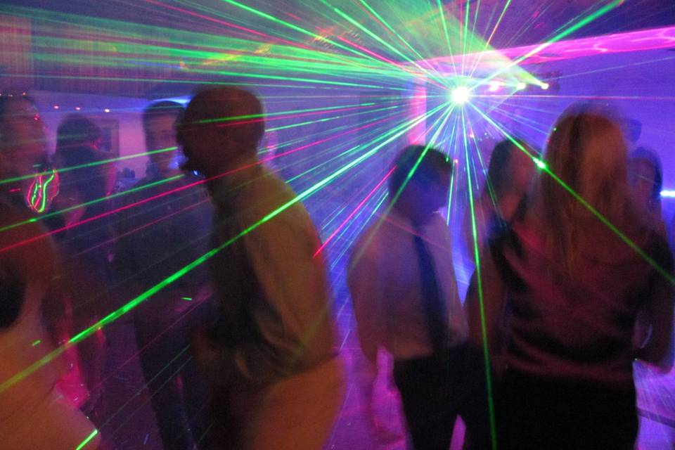 Laser Lights used tastefully, set to high energy music can really booster the experience!