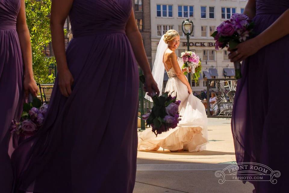 Peeking bride