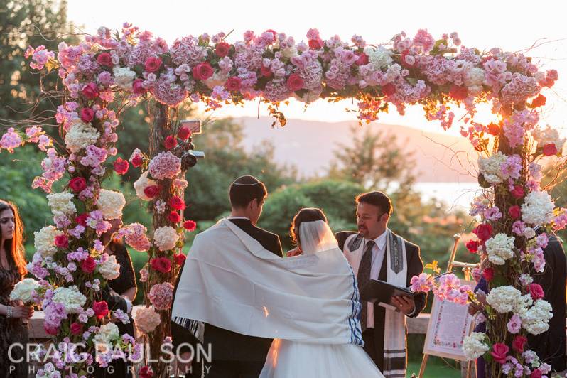 Pink chuppah