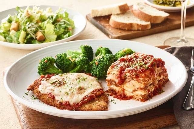 Lasagna and sides
