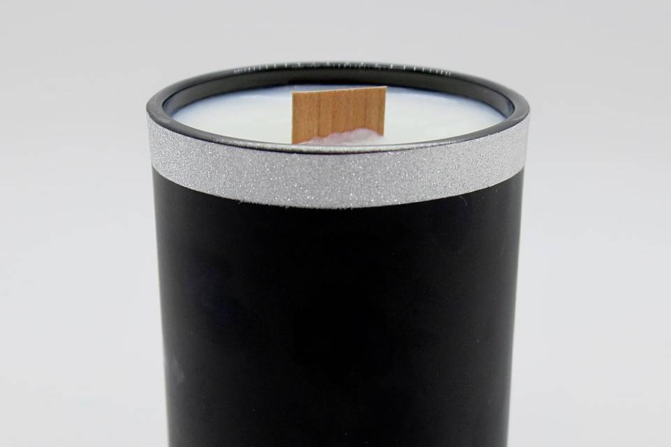 Wooden Wick Matte Black Candle