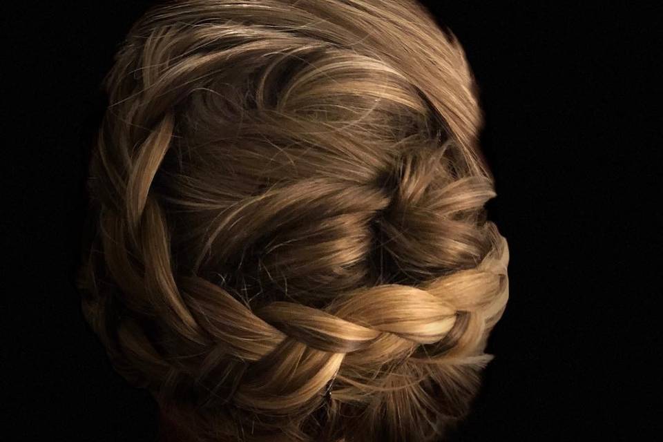 Elegant braided updo