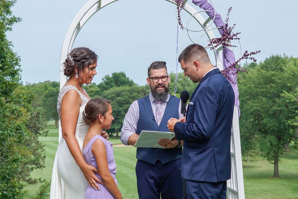 Outdoor wedding ceremony