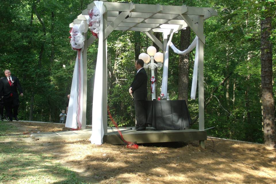 Wedding ceremony stage