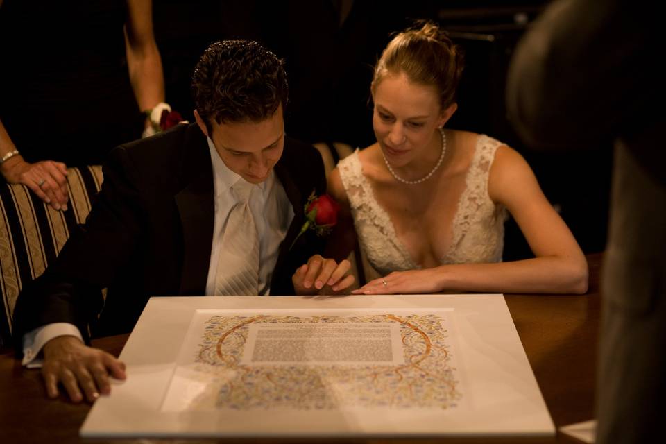 Signing the Ketubah