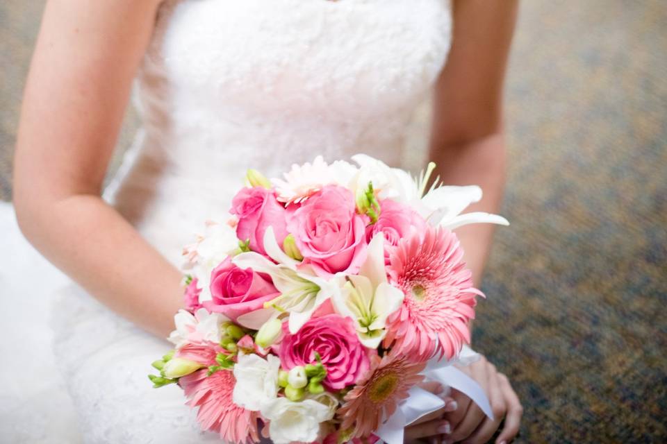 Bride with beautiful bouquet