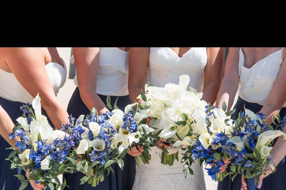 Blues, calla lilies