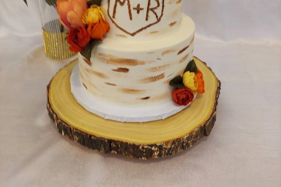 Rustic wedding cake