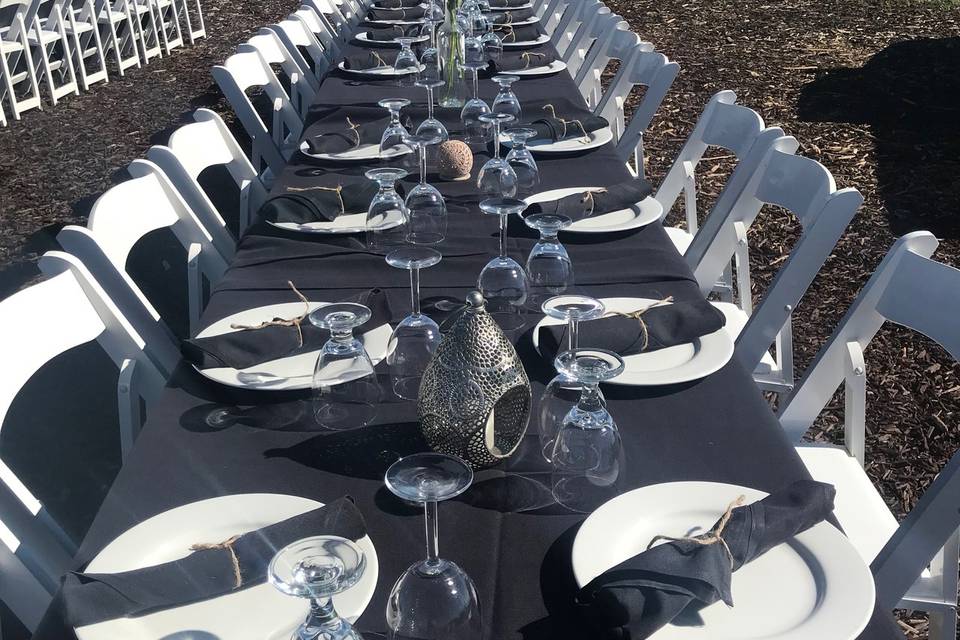 Outdoor rehearsal dinner