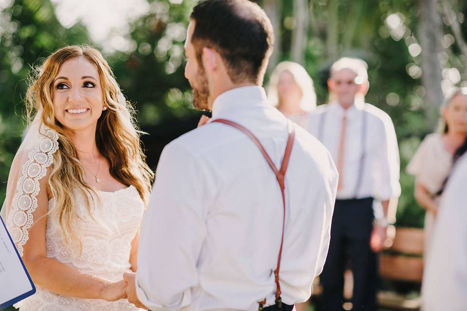 Smiling bride