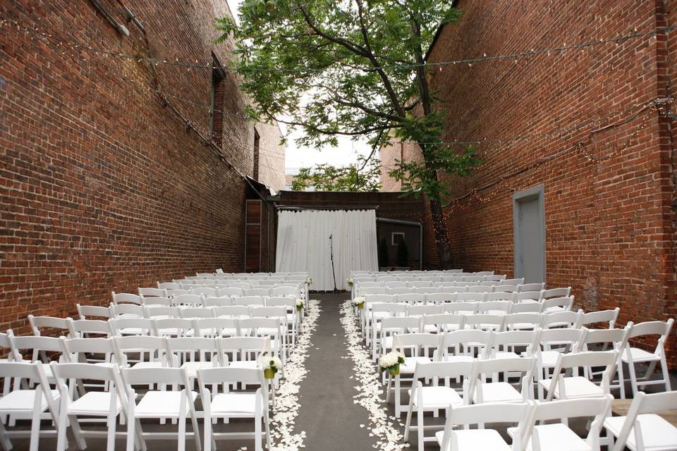 Ceremony in the courtyard