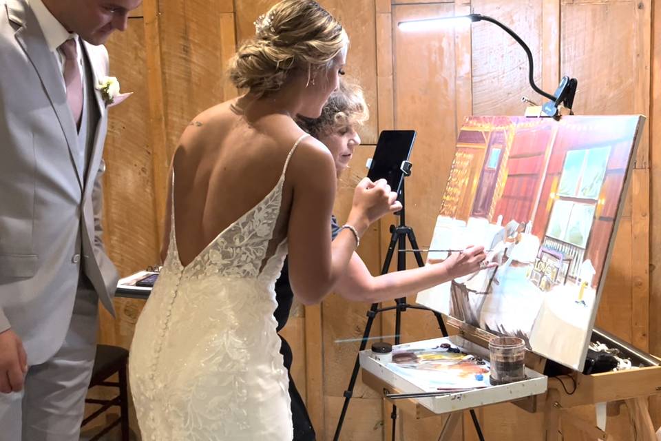 Bride and Groom painting