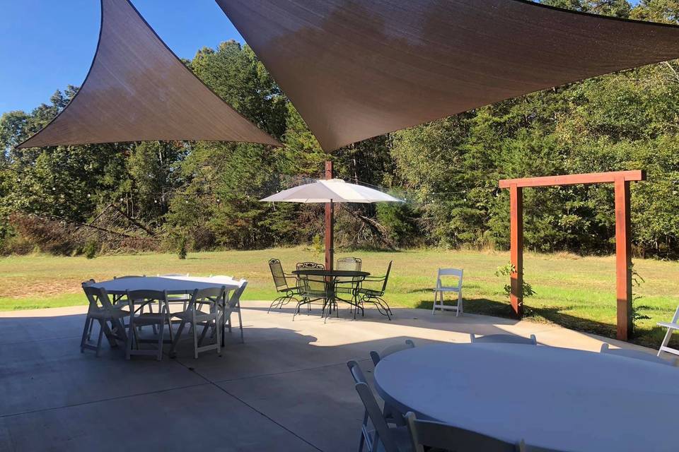 Back patio sunshades during sp