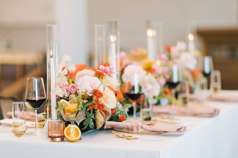 Citrus themed wedding