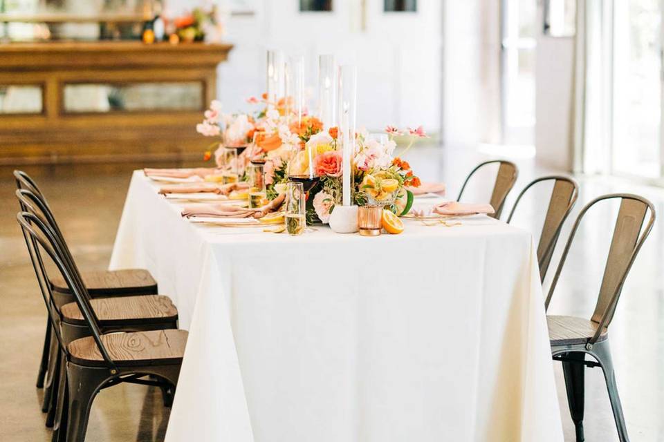 Intimate wedding table