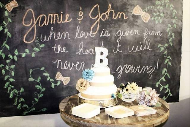 Multiple layered wedding cake