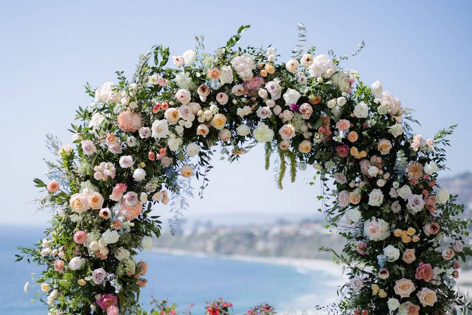 Curved Floral Arch