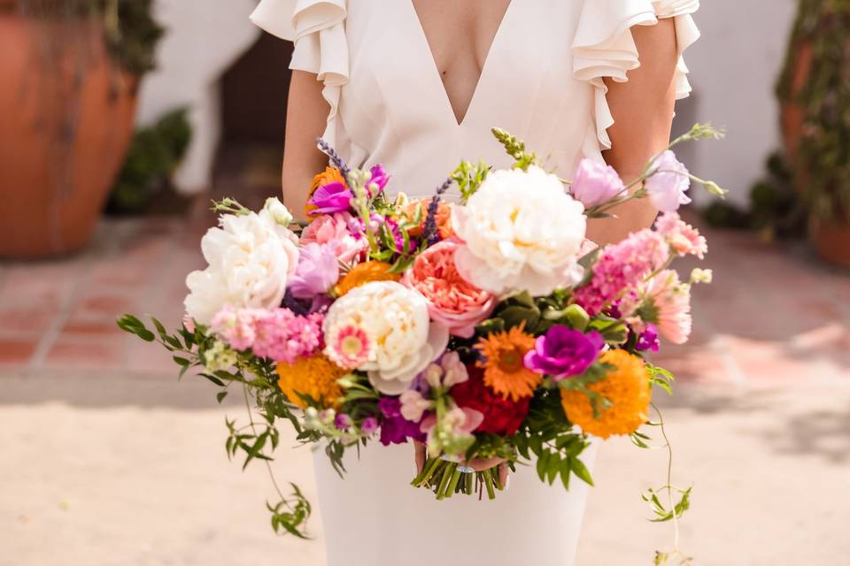 Vibrant Bridal Bouquet