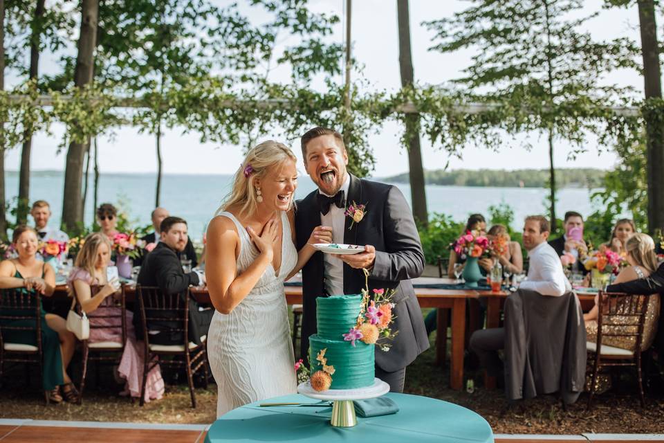 Cutting the cake!