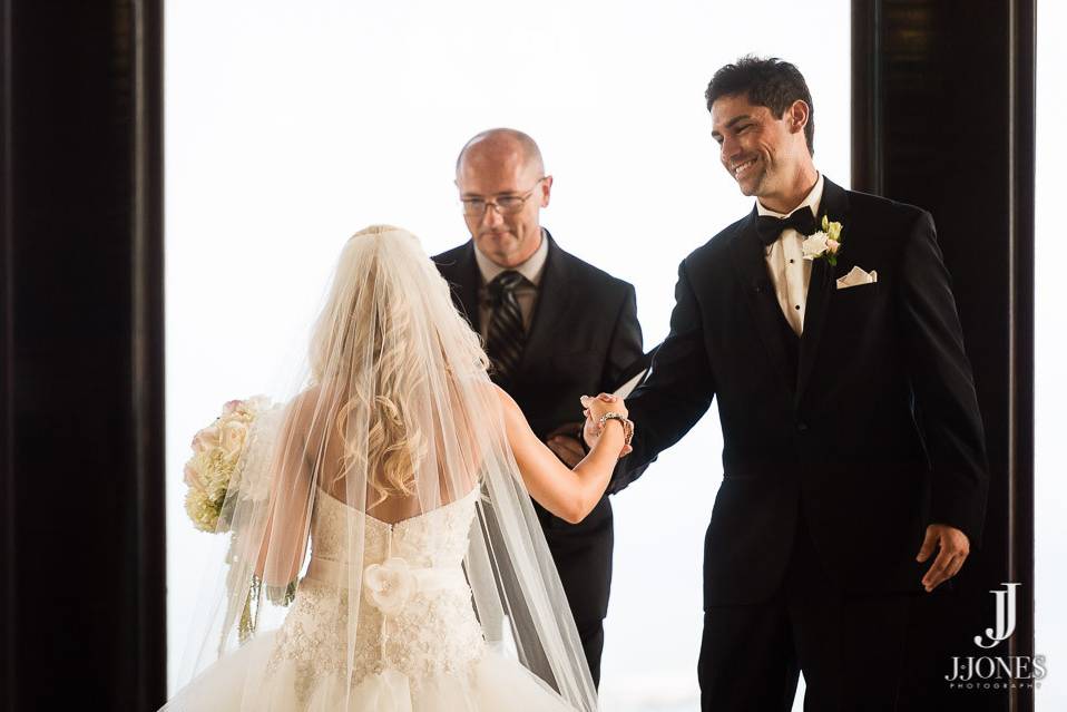 Groom awaiting his bride