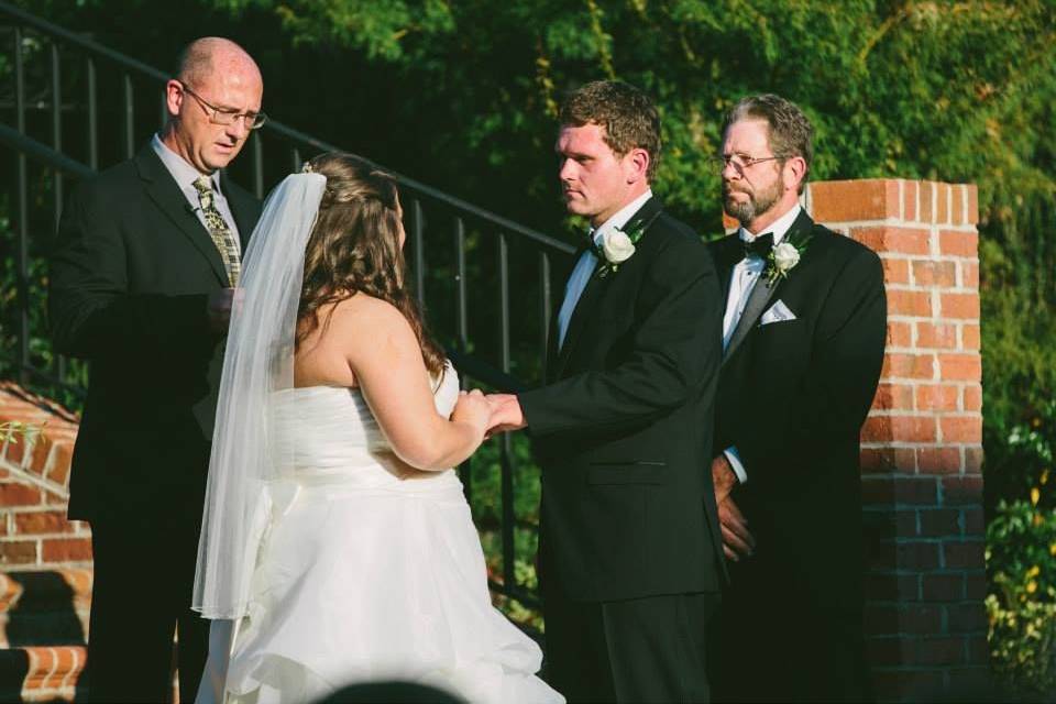 Smiles during the ceremony