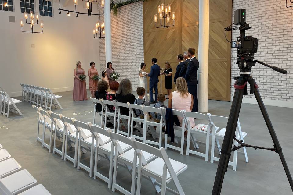 Indoor wedding livestream