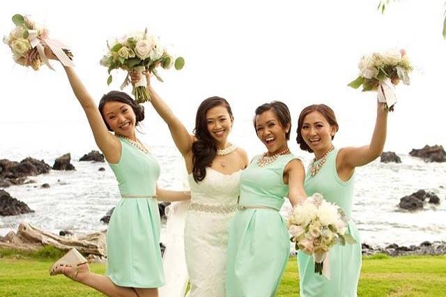 Maui wedding party