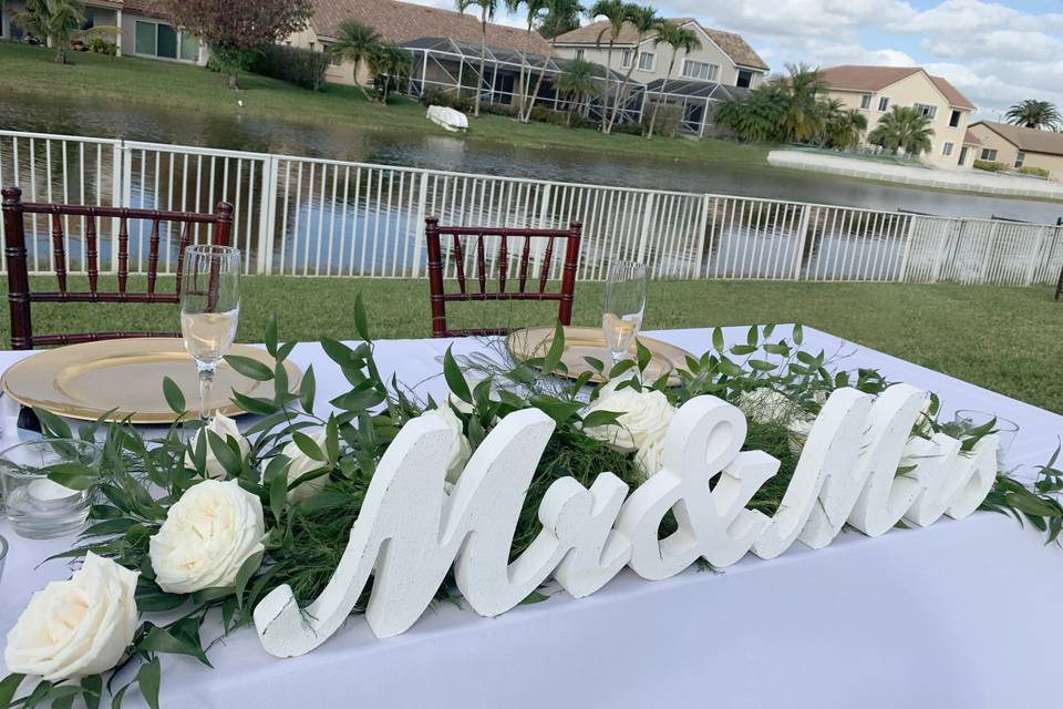 Mr & Mrs Sweetheart Decor