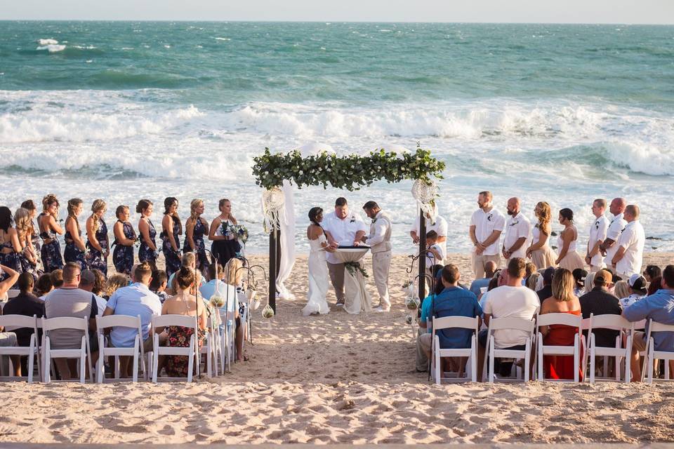 A beach wedding