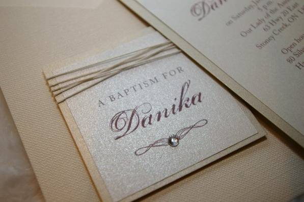 Danika's Baptism Invitation