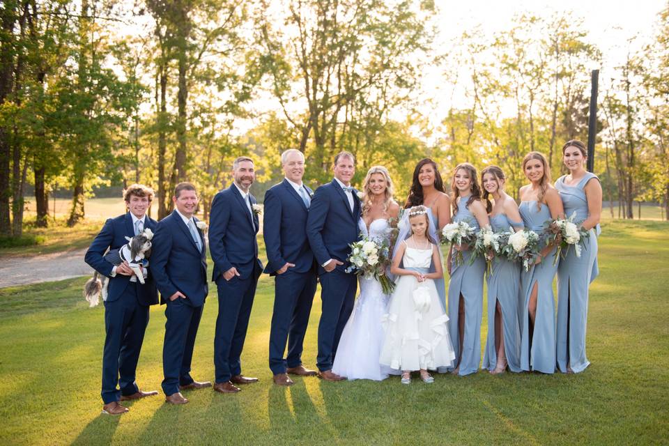 Wedding Party on Golf Course