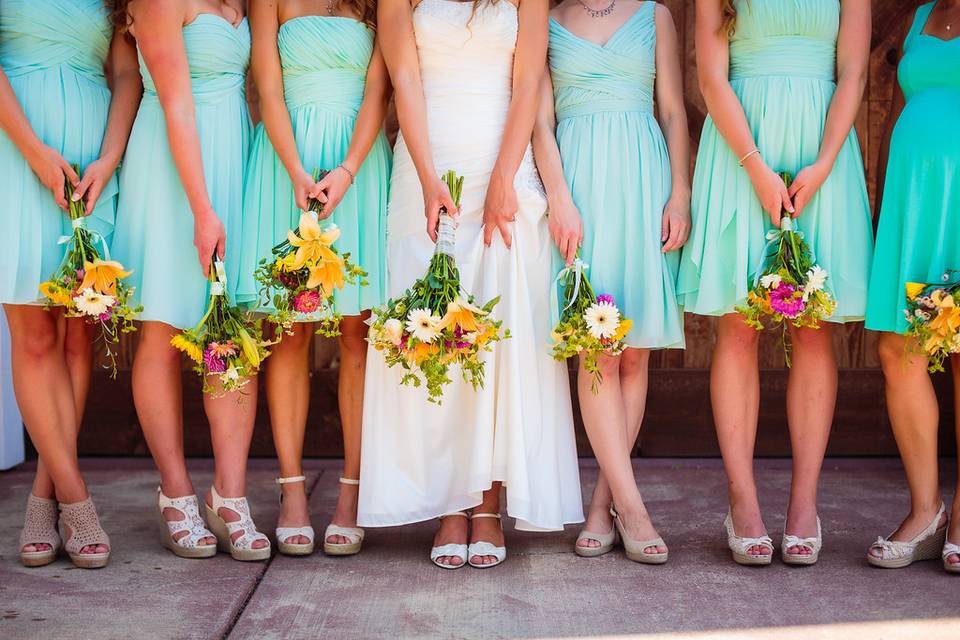 Bridal party bouquets