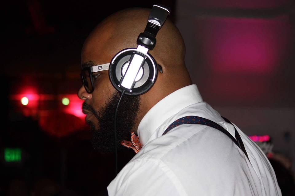 DJ C-Blay with headphones