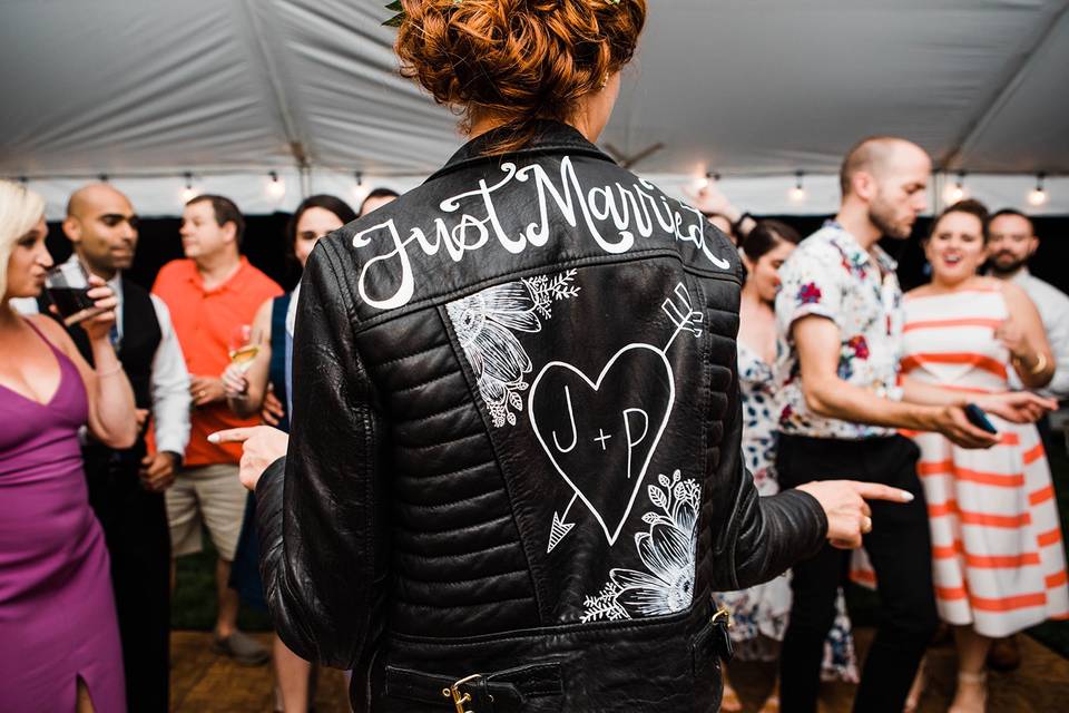 Just married leather jacket