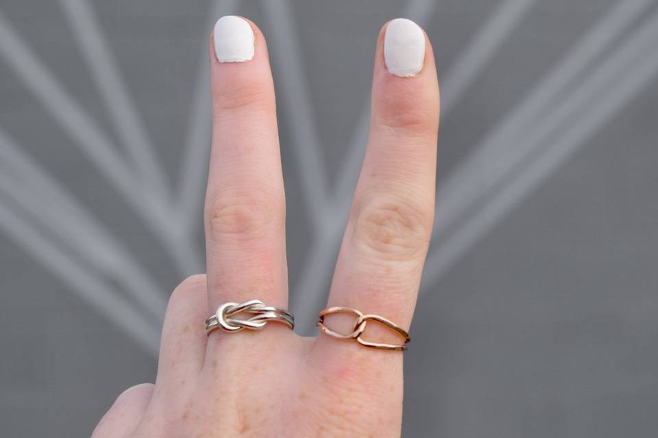 Handcrafted Knot Rings