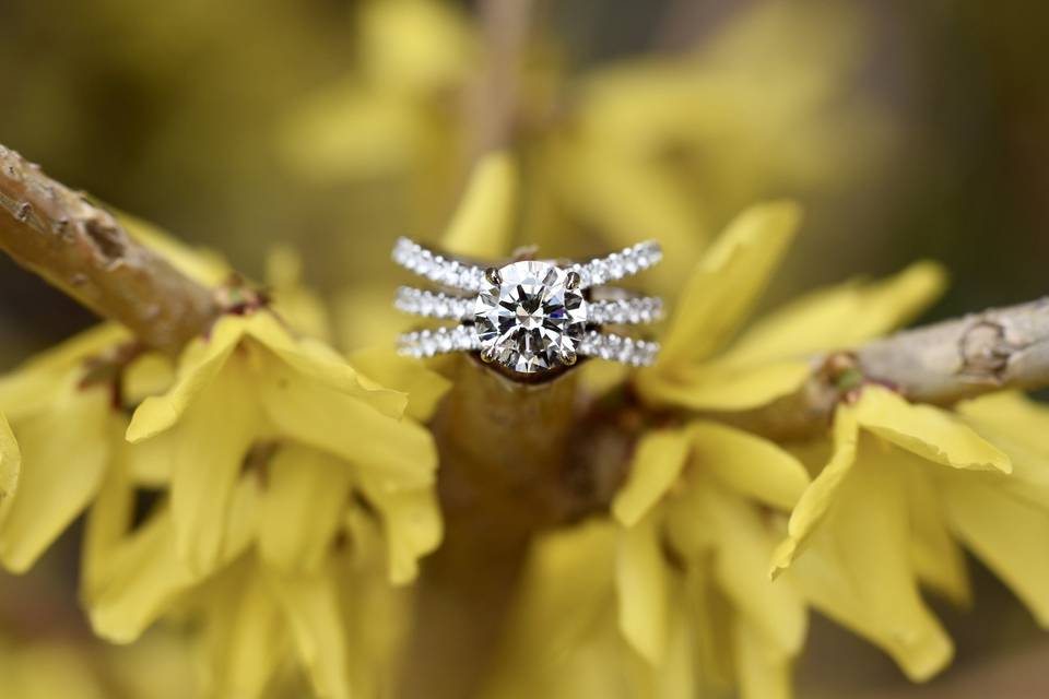 Kohl's solitaire diamond on sale rings