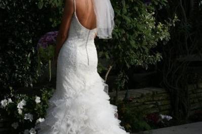 Bride in her wedding gown