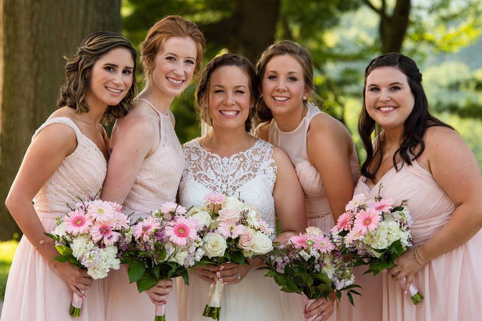 The Bride and her Bridesmaids