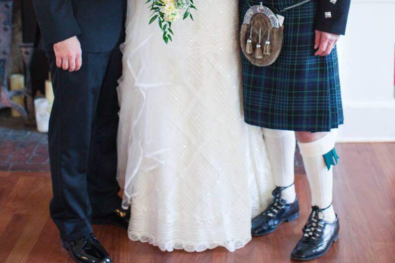 Rev. Jim Rooney with the newlyweds