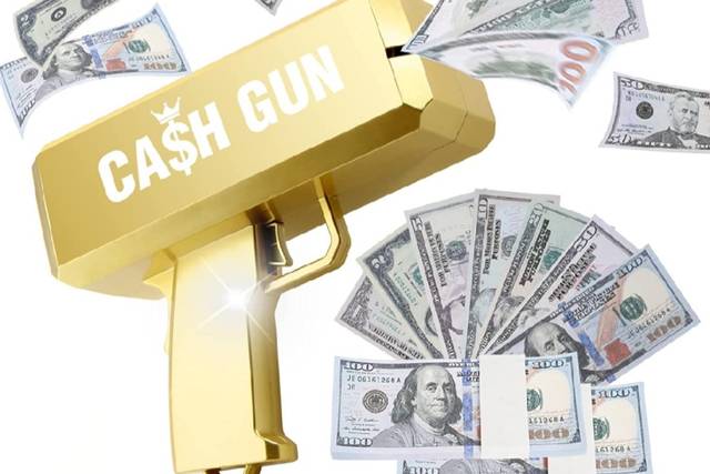 Gold money gun