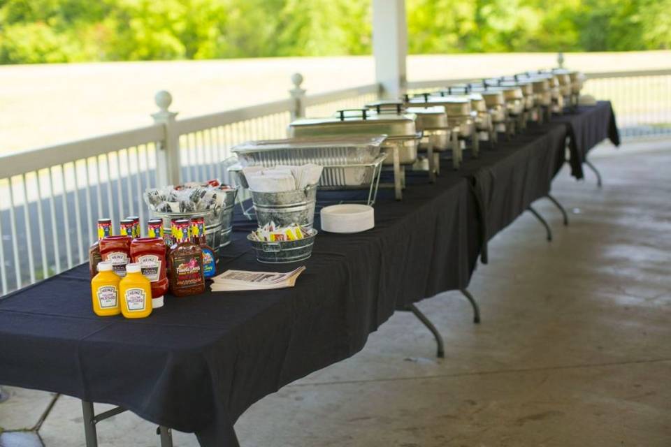 Buffet table