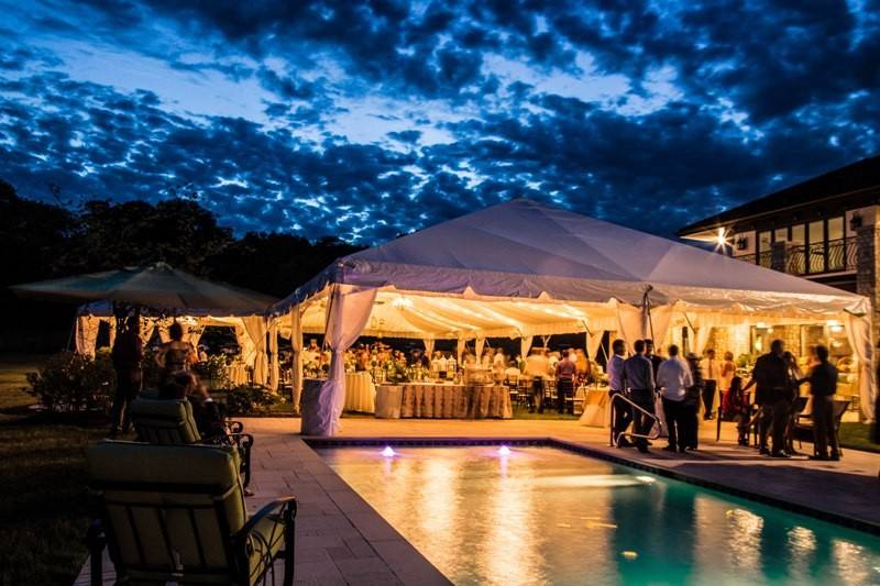 Stunning wedding over pool