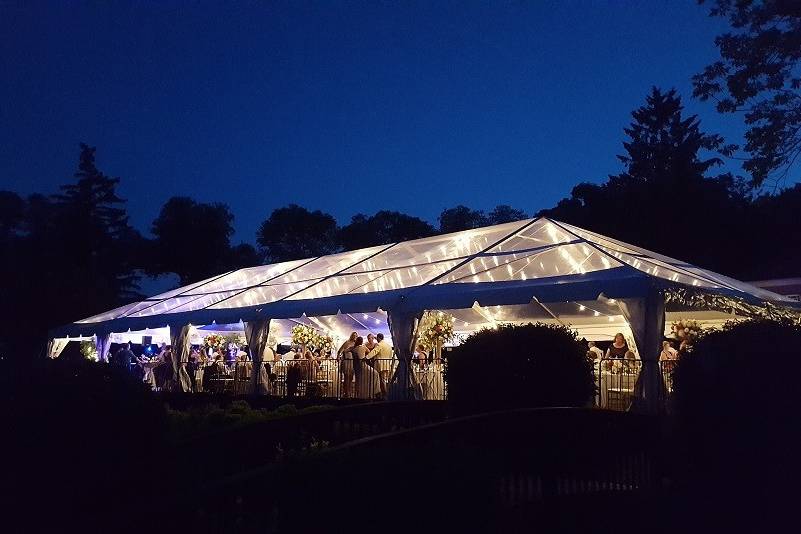 Clear top tent at night 2