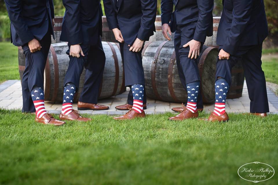Red, white & blue for these groomsmen1
